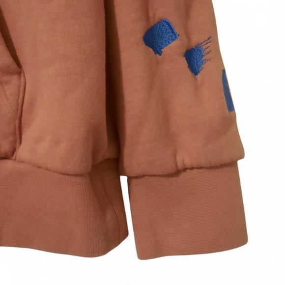 PAUL SMITH Embroidered Marker Pen Mens Pink Hoodie Ink Spill Organic Cotton L - Picture 12 of 16